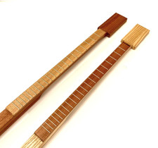 Premium Fretted Cigar Box Guitar Neck with extended headstock and heal