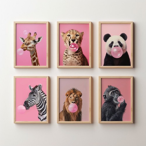 Animals blowing bubbles - animals,