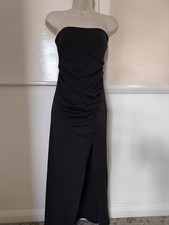 Urban Outfitters Black Stretchy Bandeou Dress With Side Split BNWOT Size XS