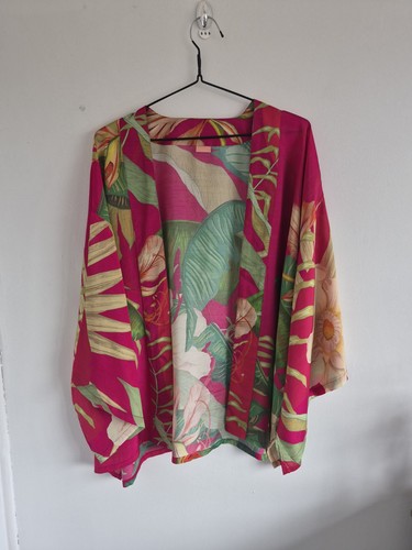 Lovely powder kimono jacket - powder,