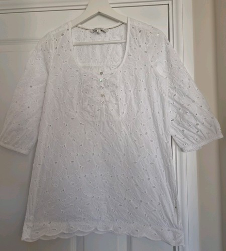 Fat face white broderie - fat,