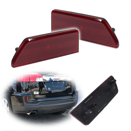 Dark red rear bumper reflector - rear,