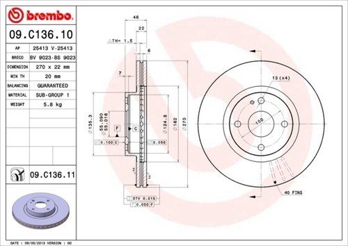New brake disc for - brake,
