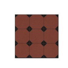 Victorian Octagon Terracotta Internal Floor Tile 31.6x31.6cm 