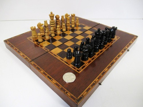 Antique fine chess backgammon - antique,