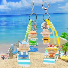 Bear Keychain Resin Surfboard