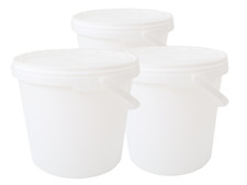 Food Grade Buckets & Lids Multi-Pack White 3 x 5L Homebrew Fermenting Kitchen