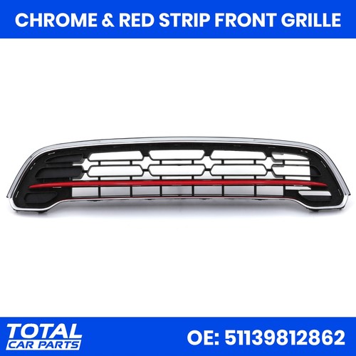 Chrome red strip grille - grille, for