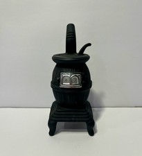 Old Mountain, Miniature Cast Iron Potbelly Stove, Salt and Pepper Shaker, Unused