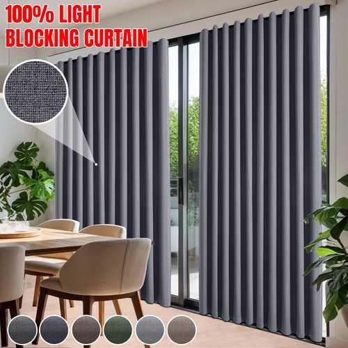 Linen style blackout - blackout, curtains