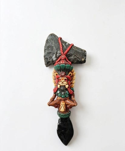 Aztec mayan obsidian - axe, rain