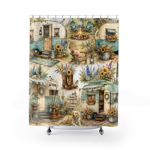 Vintage camper sunflower - vintage,