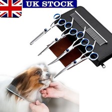 Professional Hair Fur Cutting Scissors Pet Dog Grooming Kit Curved Shears Tool