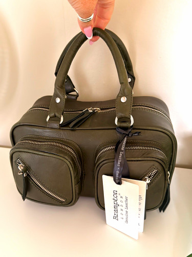 Brampton dark olive leather - olive,