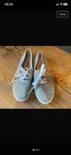 Size 4 grey canvas lace up