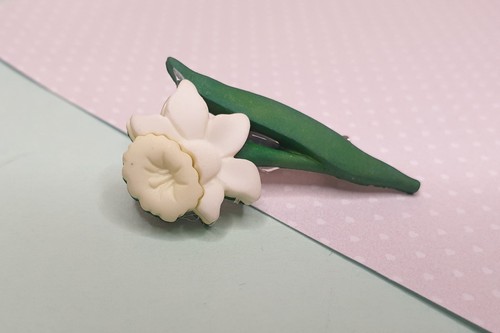 Daffodil brooch badge flower - brooch,