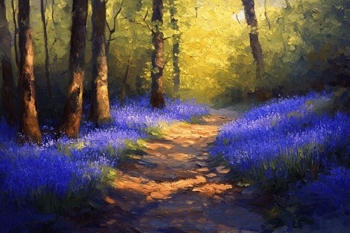 Bluebell woodland forest - bluebell,