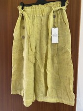 CULOTTES  LINEN ONE SIZE APPLE/LIME COLOURED BRAND NEW WITH TAGS