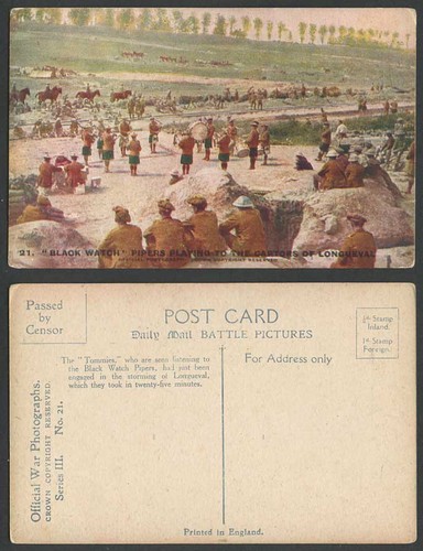 Ww1 old postcard black - postcard,