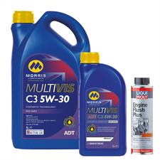 6L Morris 5w30 Fully Synthetic Engine Oil Multivis ADT C3 dexos2+ENGINE FLUSH