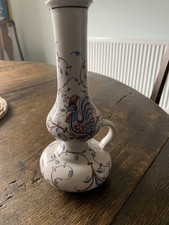 Hand Painted  Pottery Portuguese Candle Holder