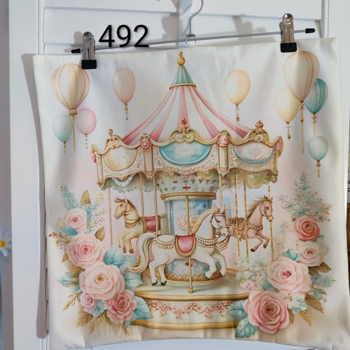 Carousel horses pastel shades - carousel,
