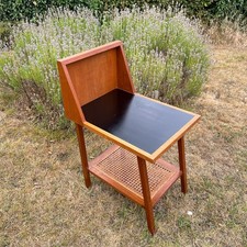 Vintage Teak & Rattan Bedside