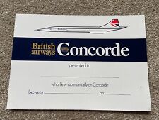 British Airways Concorde - RARE 1970s 'Crown' era Flight Certificate