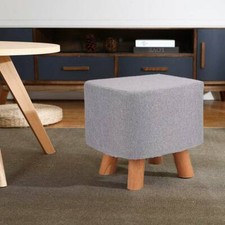 Luxury Padded Wooden Footstool