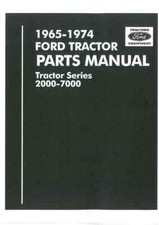 Ford Tractor 2000 3000 4000 5000 7000 Parts Manual - From 1965 - 1974