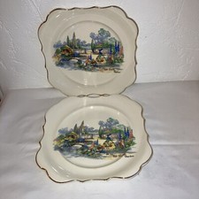 Lancaster And Sandland  Sandland Ware 2 Decorative Plates Old World Garden 