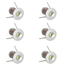 6 x LED 12V Mini Spot Lights Dimmable IP65 Campervan Motorhome Marvix Downlights