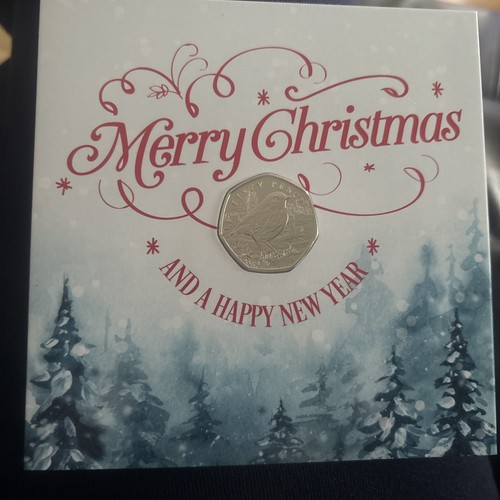 The christmas robin card - the,