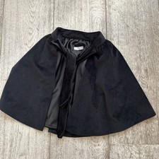 Foque Girls Black Velour Cape Size 8
