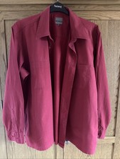 Ciro Citterio Men's XX Large Red Shirt Long Sleeve Cotton Used