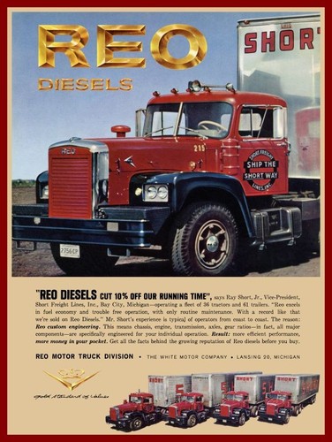 1962 reo trucks - reo, short