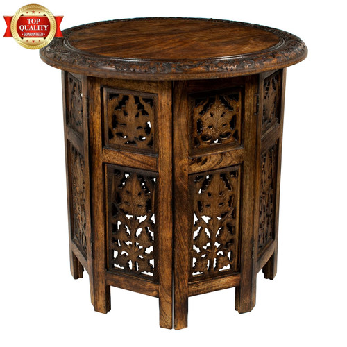 Solid wood accent end table - wood,