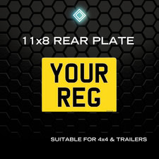 11x8 4x4 Trailer Number Plate
