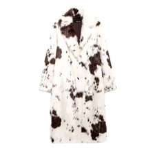 Cow Print Long Jacket Coat