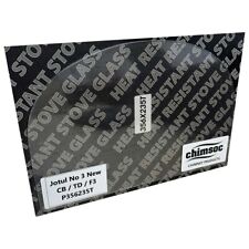 CHIMSOC Stove Glass - Jotul No. 3 New CB/TD/F3 (356mm x 235mm Arched Top)