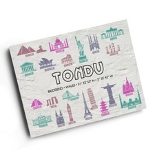 A4 PRINT - Tondu, Bridgend, Wales - World Landmarks