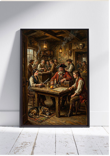 Pirate tavern art print - tavern,