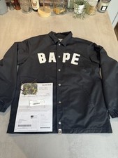 A Bathing Ape Coach Jacket Black Bape Size XL