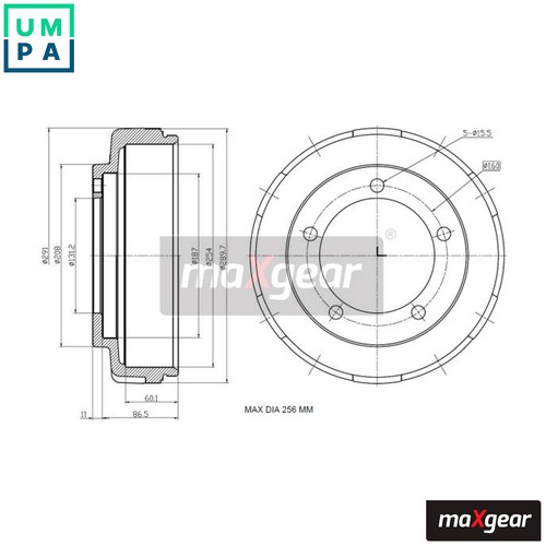 Brake drum 2305 for ford - drum,