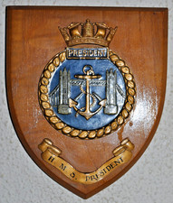 HMS President shield plaque