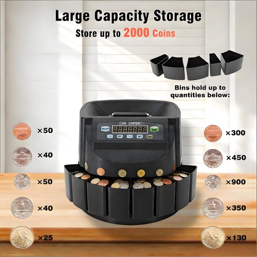 Automatic gbp coin counter - automatic,