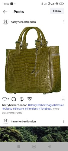 Crocodile skin ladies handbag - crocodile,