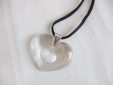 LALIQUE Heart Glass Necklace