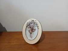 Shudehill cream and silver enamel oval photo frame