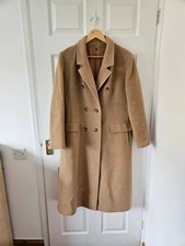 Women's Vintage Jonelle Camel Cashmere Trench Coat Size 14